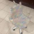 SAR 250,  Cute Fuzzy Kids Chair Funny Rolling Study Desk Chair Colorful Girls Vanity Swivel Chair