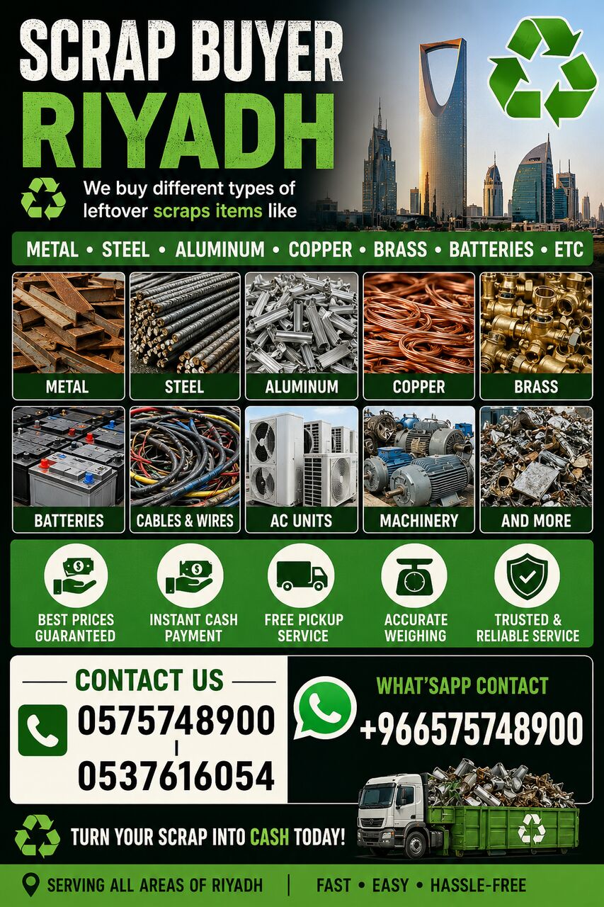 Diplomatic Quarter, Items Wanted, We Are Buying All Types Of Leftover Scraps Items In Riyadh Saudi Arabia 0575748900