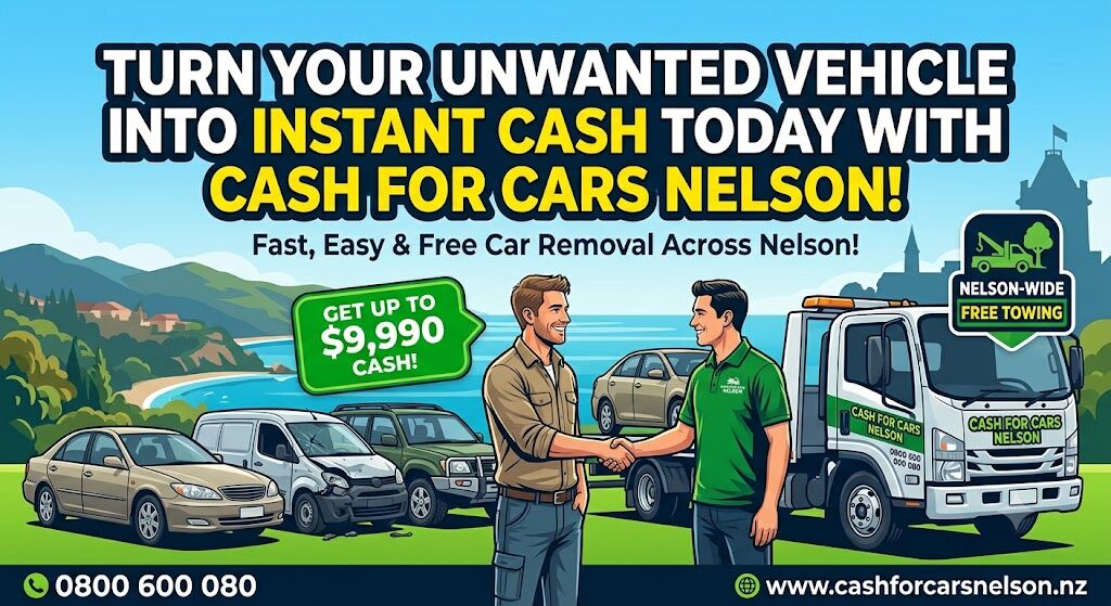 Auckland, Auto Parts, Turn Your Unwanted Vehicle Into Instant Cash Today With Cash For Cars Nelson!