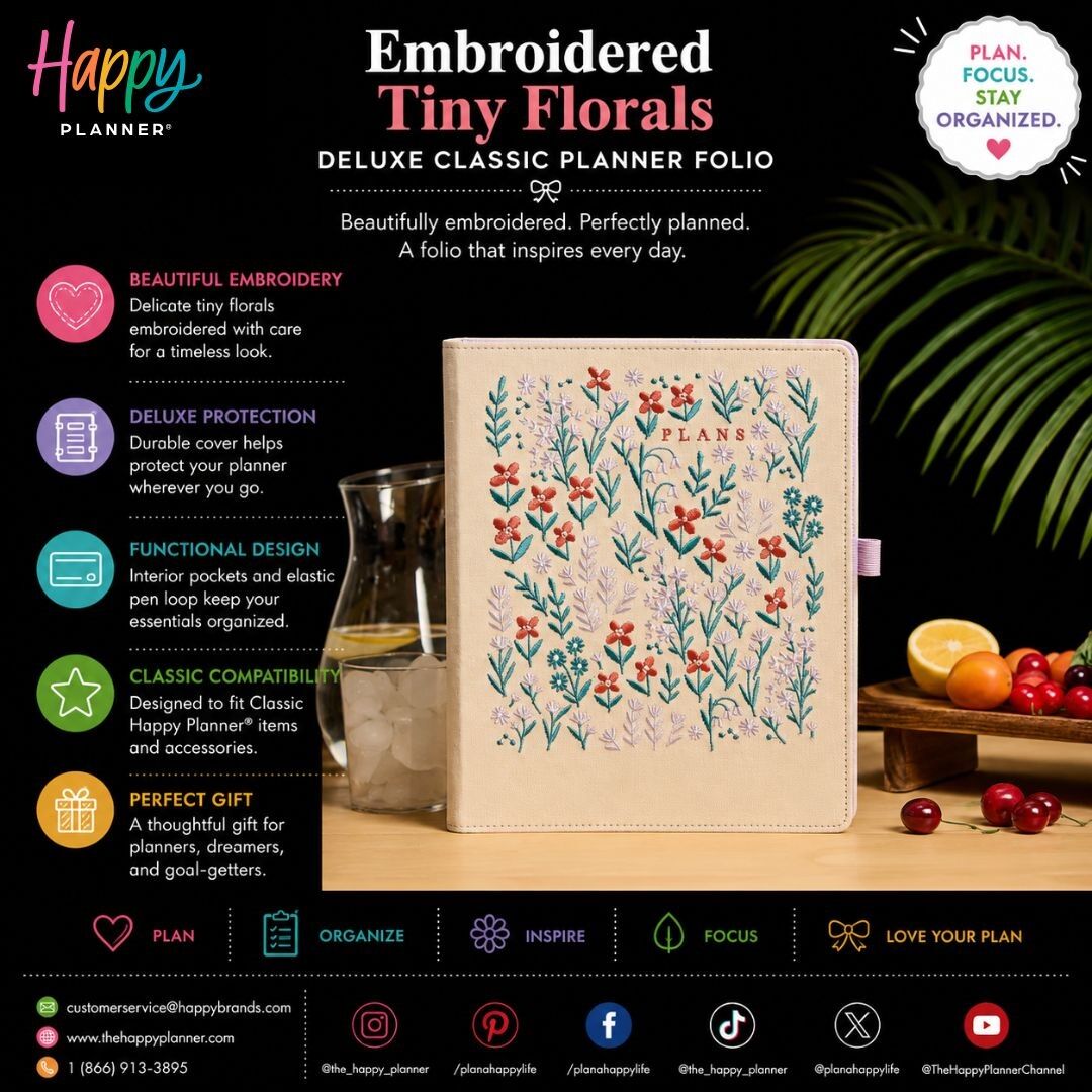 New York, Books, USD 26,  Protect Your Planner With The Tiny Florals Folio