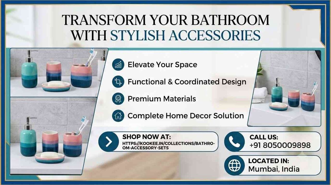 Mumbai, Household Items, INR 1795,  Transform Your Bathroom With Stylish Accessories