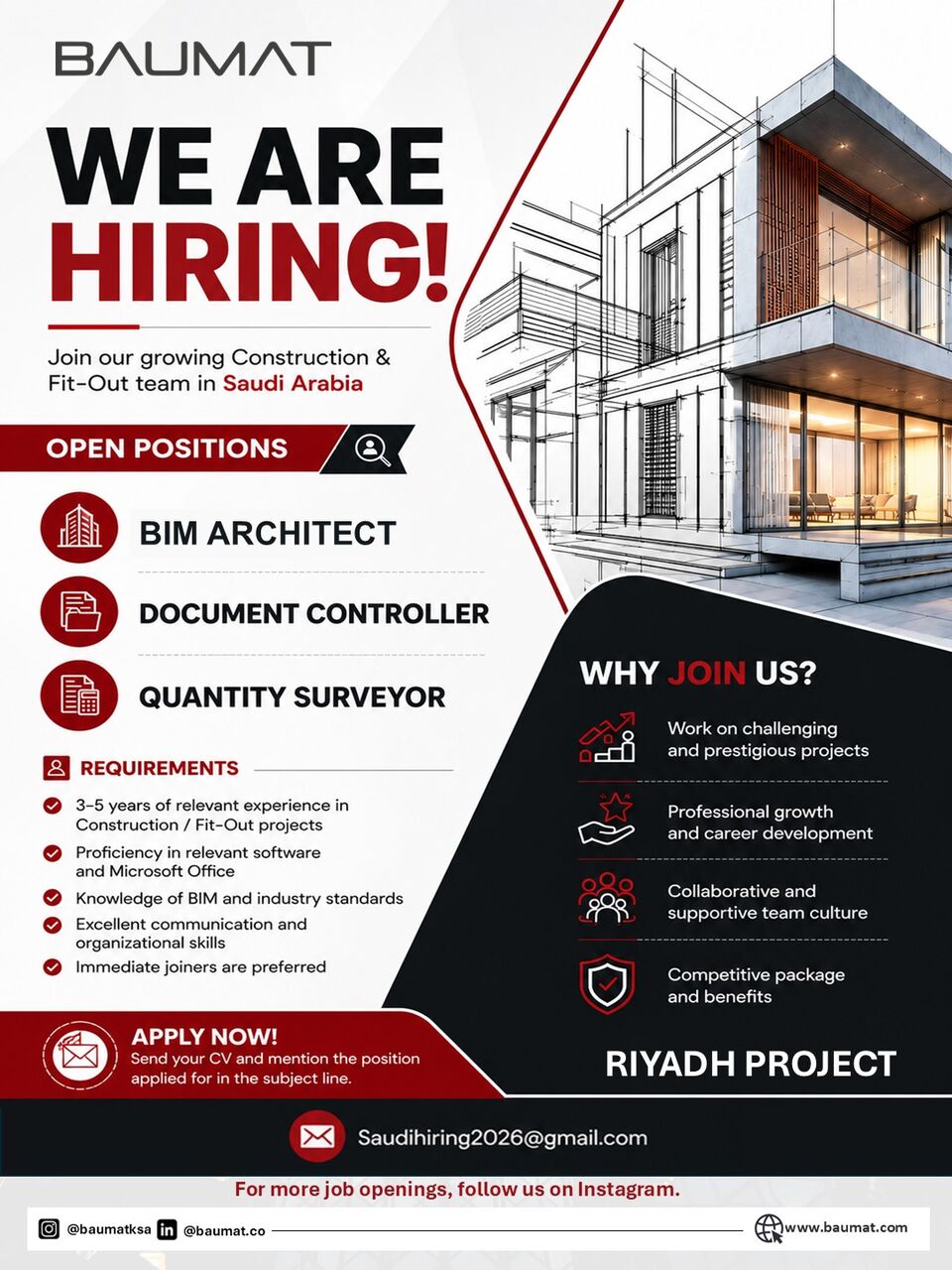 Riyadh, Jobs, We Are Hiring For Riyadh Project