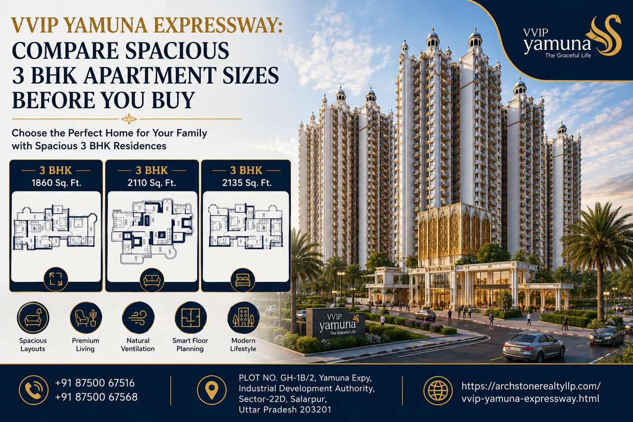 Greater Noida, Real Estate, VVIP Yamuna Expressway: Compare Spacious 3 BHK Apartment Sizes Before You Buy