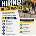 🚨 URGENT HIRING – BLOCK MASONS 🚨