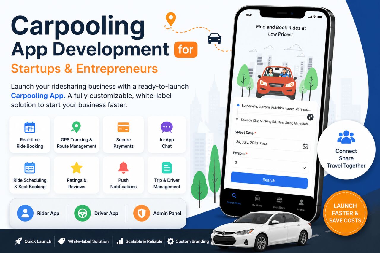Al Barsha, Software Development, Carpooling App Development For Startups & Entrepreneurs