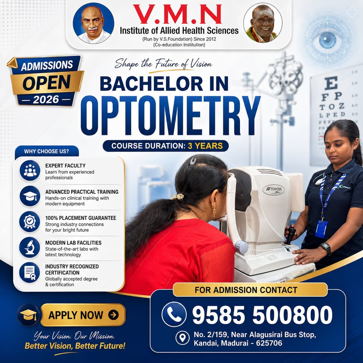 Madurai, Education, Best Cardiac Care Technology College In Tamil Nadu &ndash; V.M.N Institute