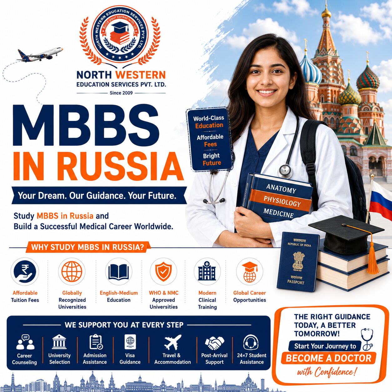 Mumbai, Counseling, ✈️🩺 Pack Your Dreams, Russia Has The White Coat Ready!