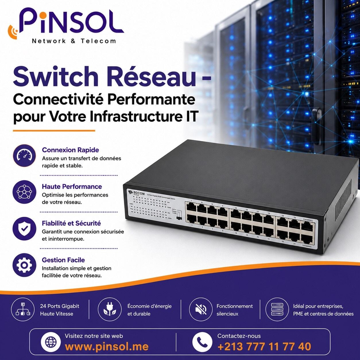 Algiers, Computers, Switch Réseau- Connectivité Performante Pour Votre Infrastructure IT