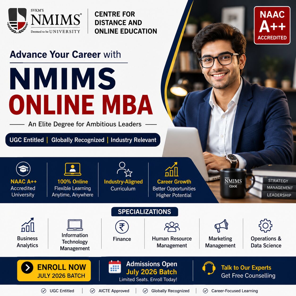 Pune, Education, NMIMS Online MBA 2026: Fees, Admission, Eligibility & Career Scope