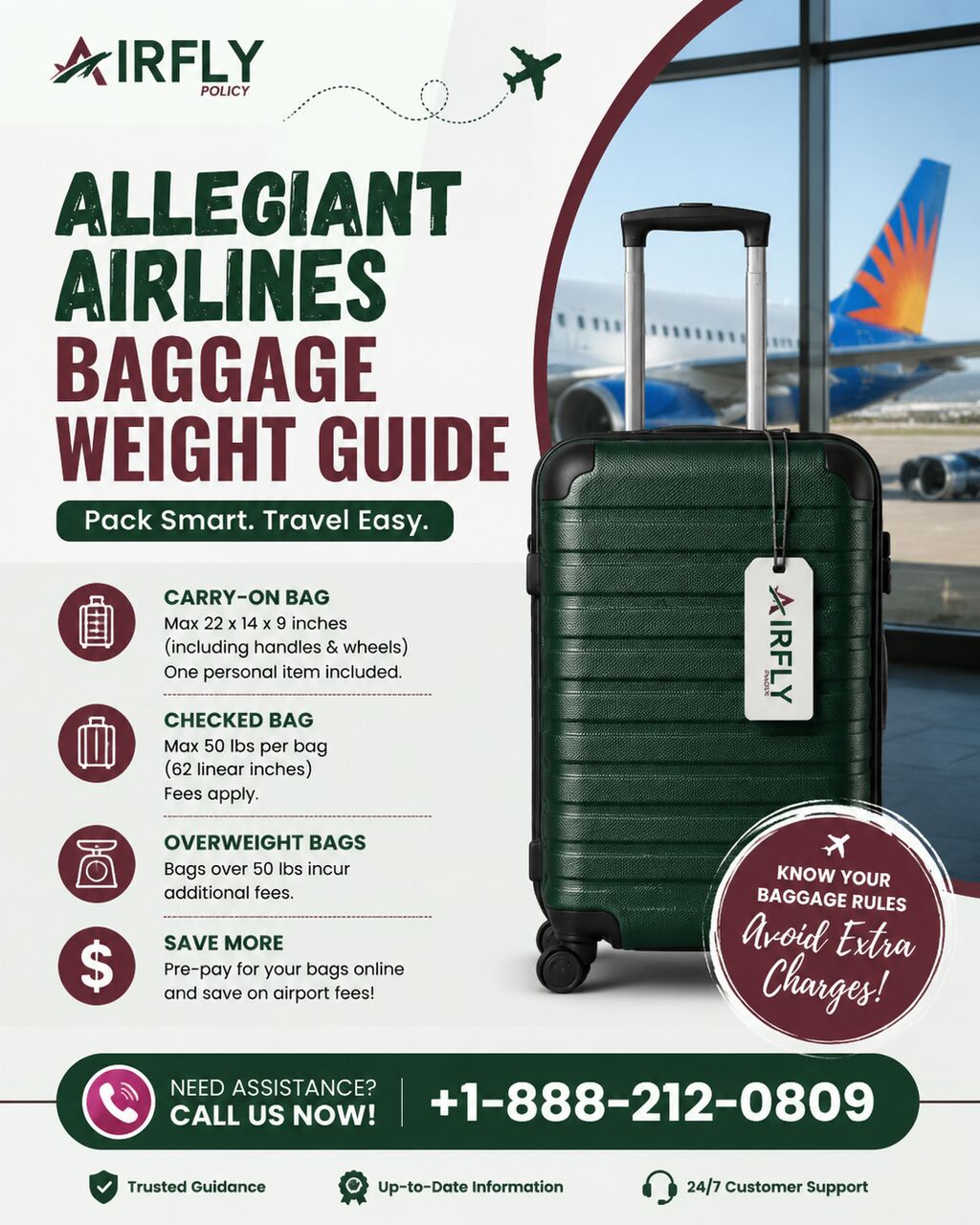 New York, Travel, Allegiant Airlines Baggage Weight Limit Guide +1-888-212-0809