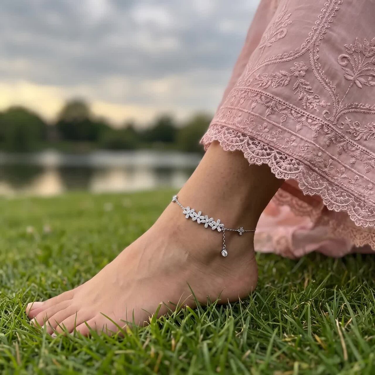 Mumbai, Jewelry, INR 2149,  Buy 925 Silver Anklets For Women | Aurakriti Silver Jewellery