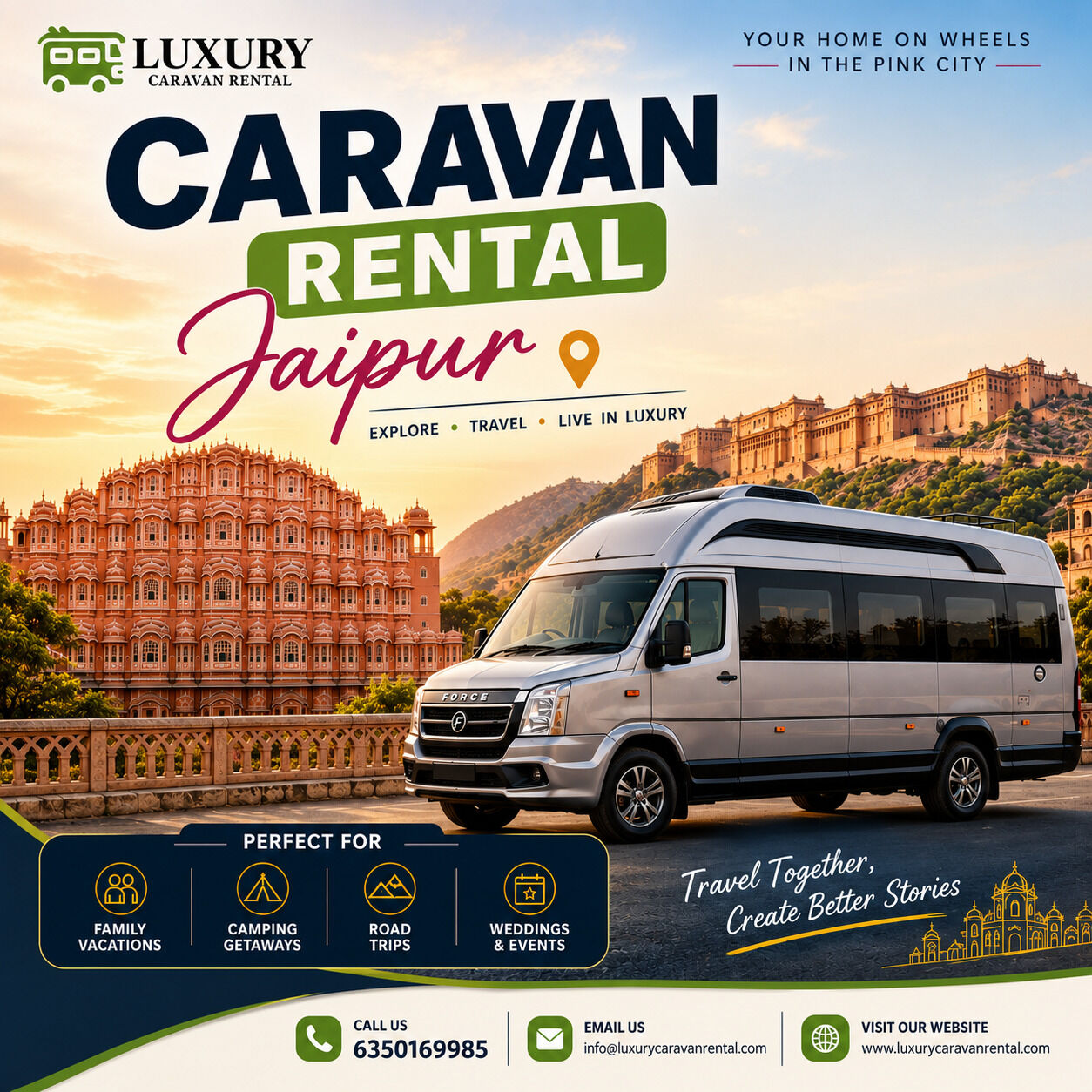 Jaipur, Travel, Caravan On Rent Rajasthan | Luxury Road Trip Experience
