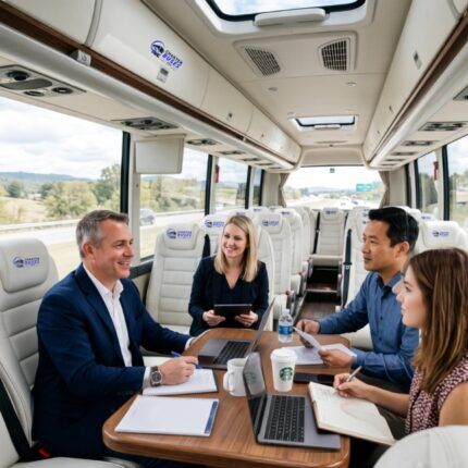New York, Travel, Luxury Executive Coach Rental With Professional Driver