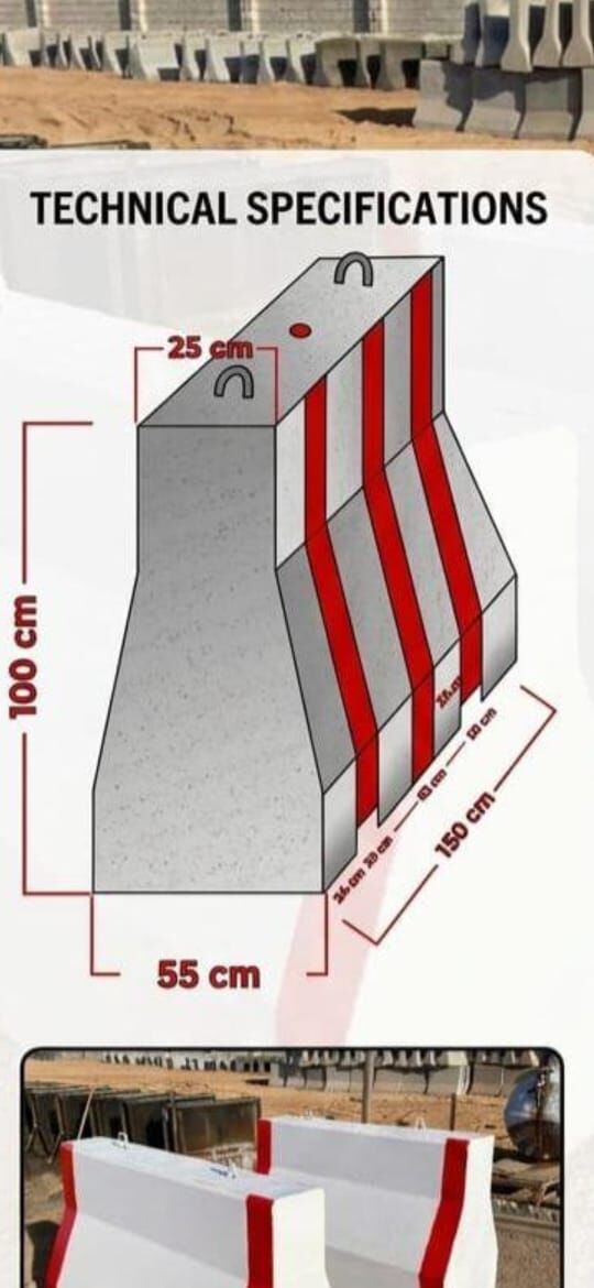 Jeddah, Materials, SAR 45,  Concrete Safety Barriers For Sale &ndash; Jeddah