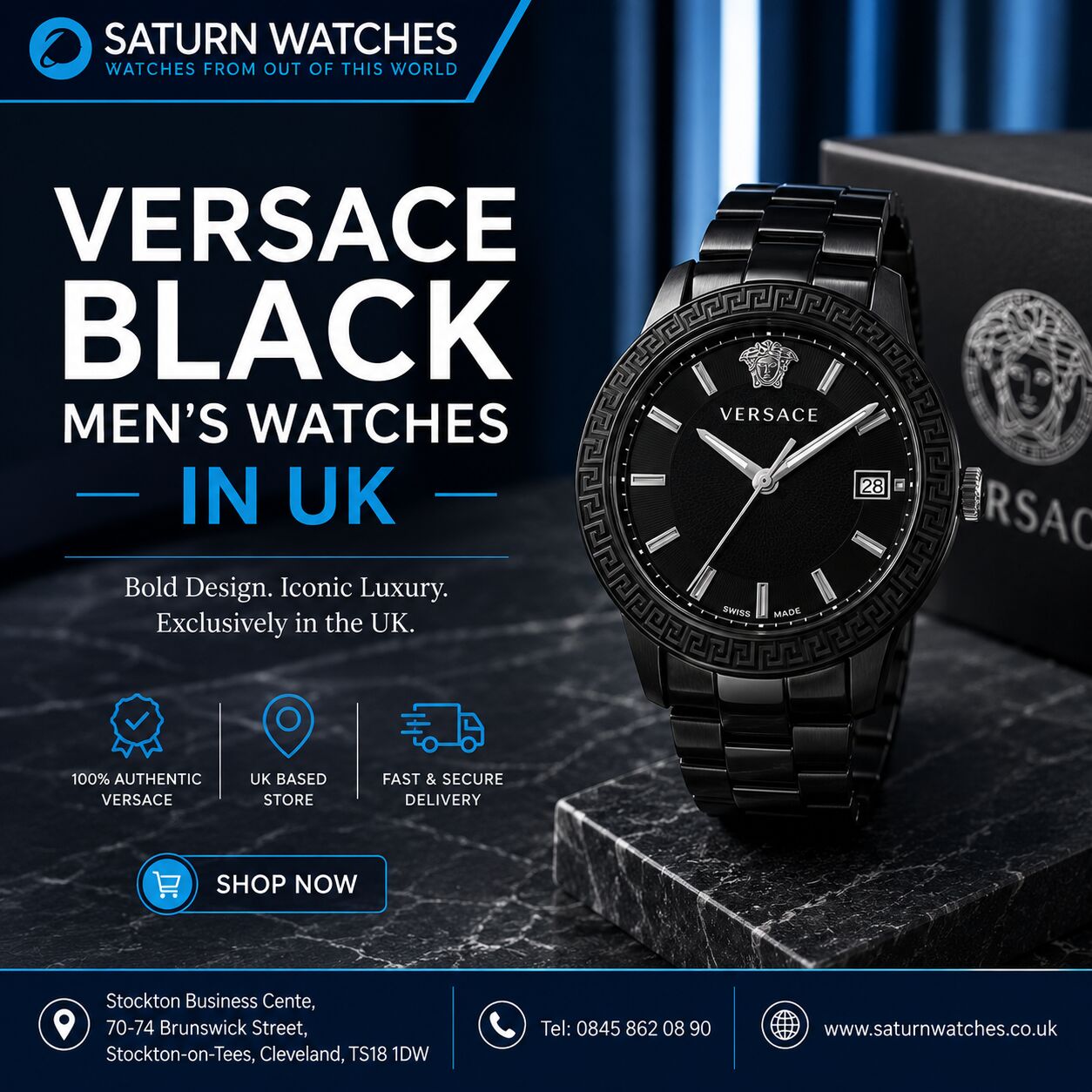 London, Watches, GBP 165,  Versace Black Men