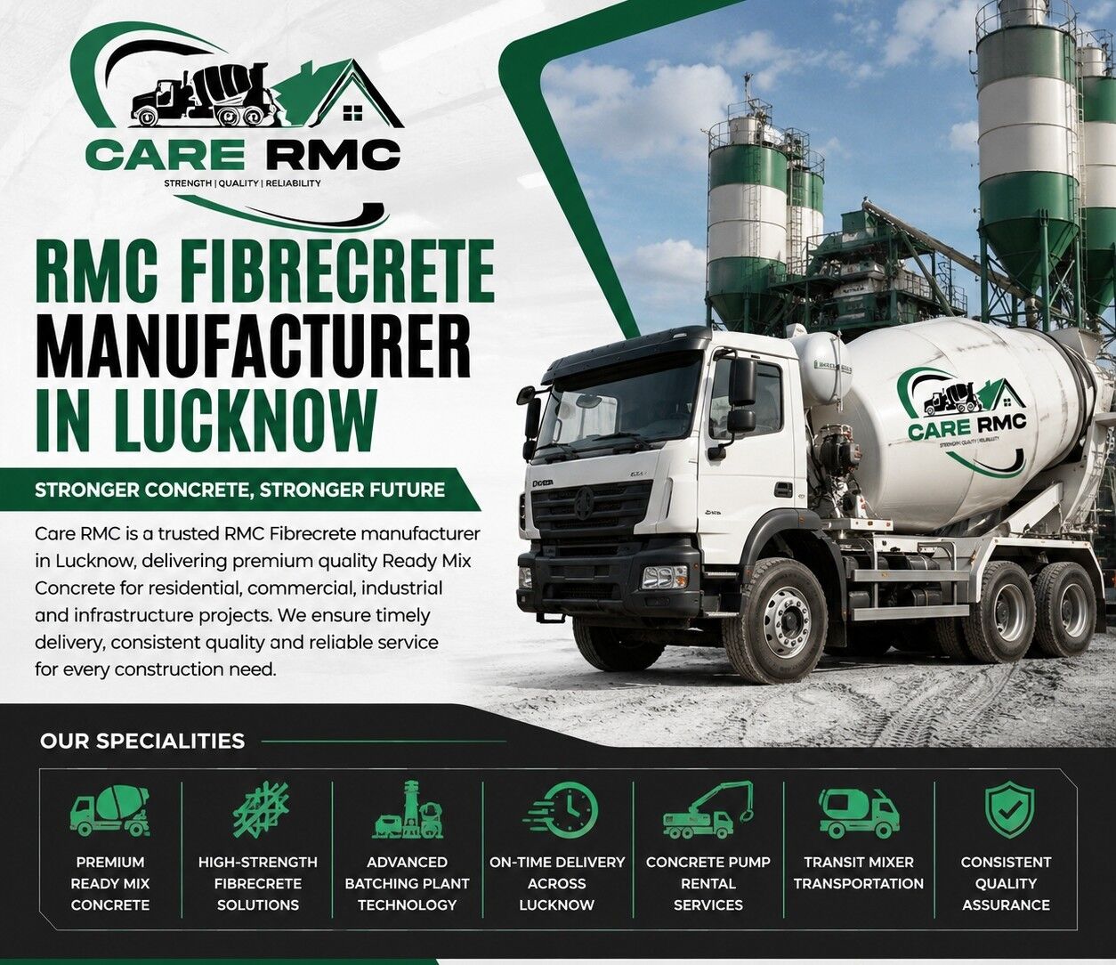 Lucknow, Marketing, Trusted RMC Fibrecrete Manufacturer In Lucknow For Strong & Durable Construction