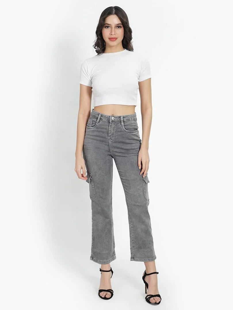 Ahmedabad, Clothing & Accessories, INR 1,  Wholesale Loose Fit Denim Cargo Jeans For Women &ndash; Factory Direct Price In Ahmedabad