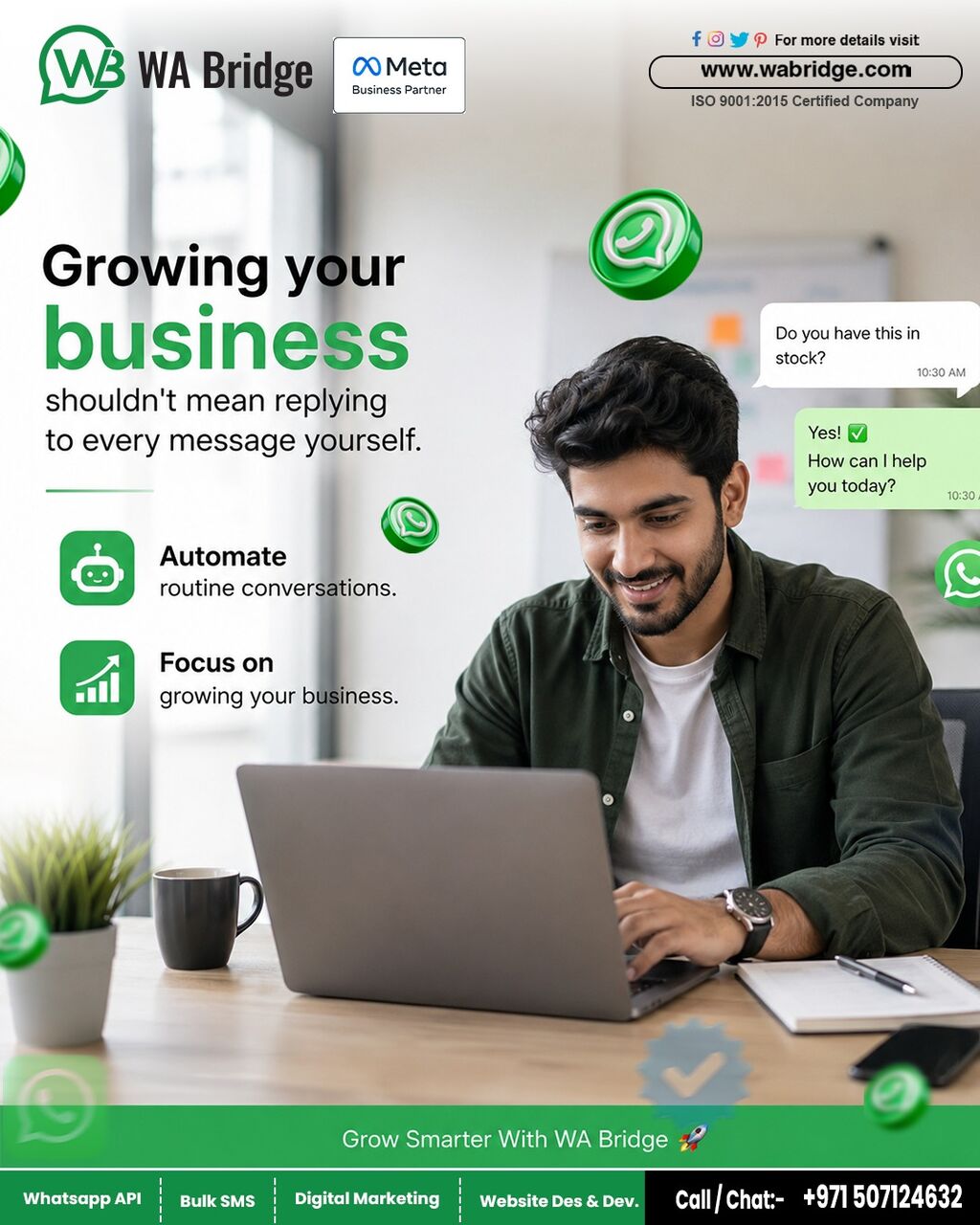 Dubai, Marketing, Automate Customer Conversations With WhatsApp Business API | WA Bridge