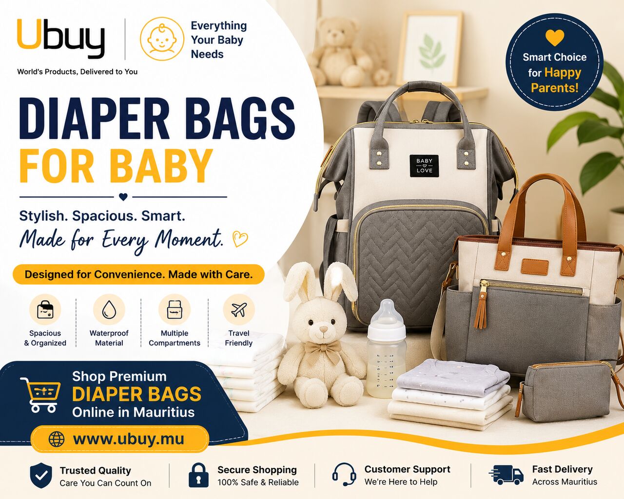 Port Louis, Baby & Kid Stuff, MUR 50,  Shop Baby Diaper Bags Online In Mauritius For Every Parent