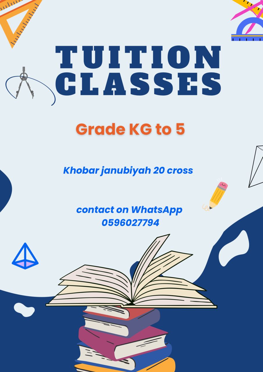 Al Thuqbah, Education, Quality Home Tuition From KG To 5 Grades Level