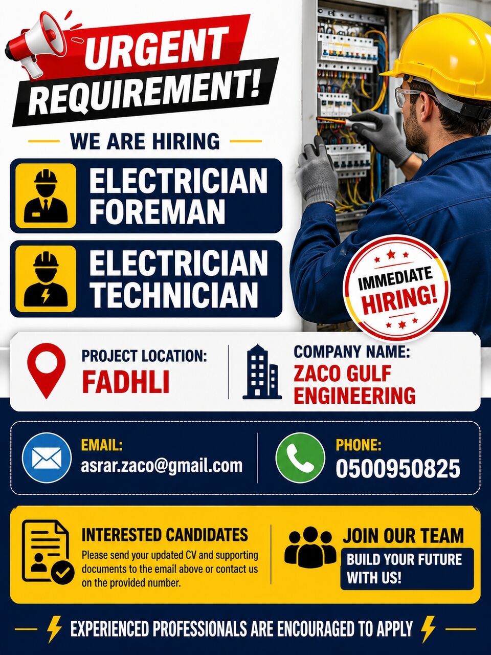 Riyadh, Jobs, URGENT REQUIREMENT – THURSDAY INTERVIEW 🚨