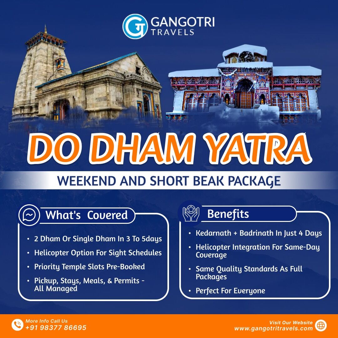 Mumbai, Travel, Embark On A Sacred Journey Of Do Dham Yatra Package With Gangotri Travels