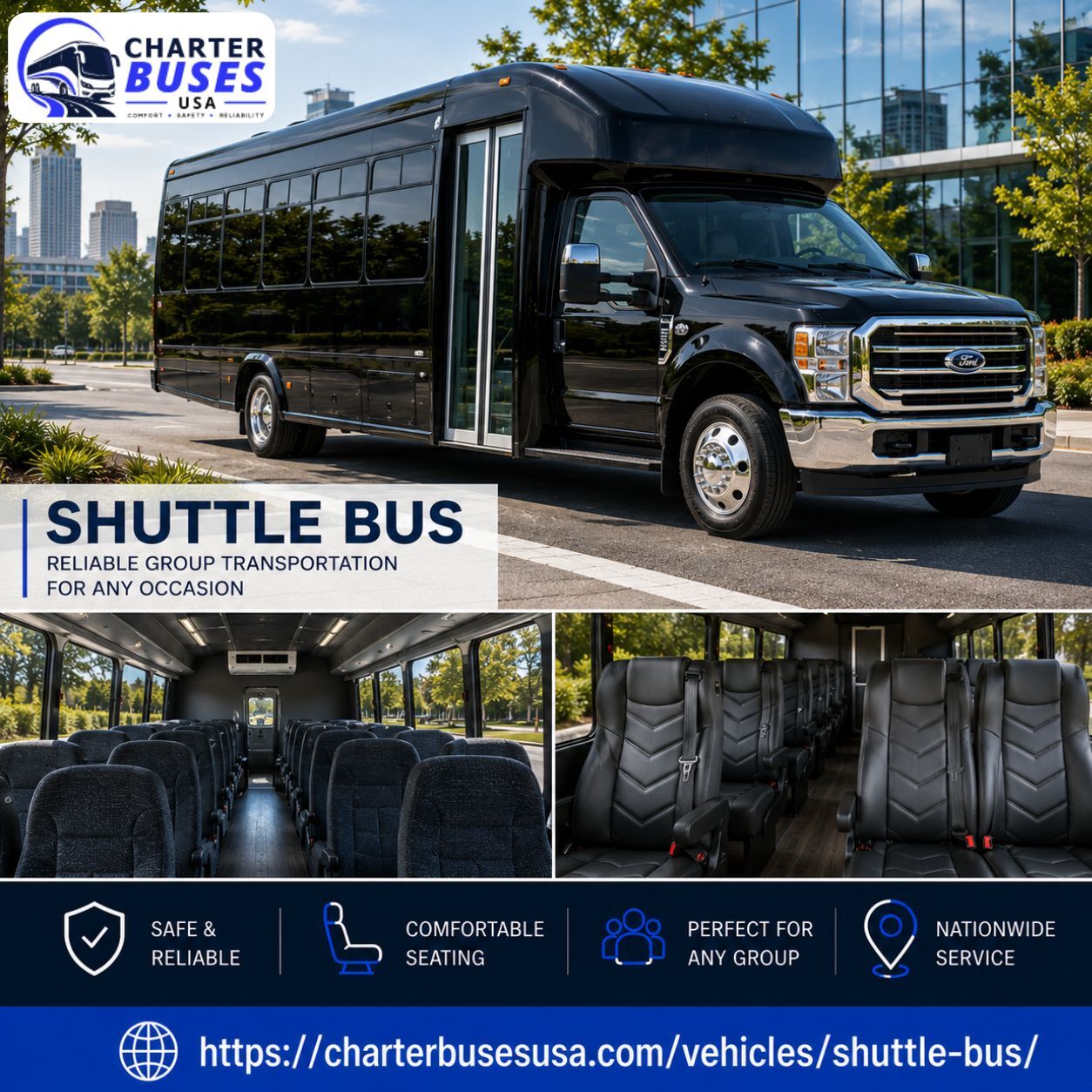 New York, Travel, Private Shuttle Bus Rental With Professional Driver