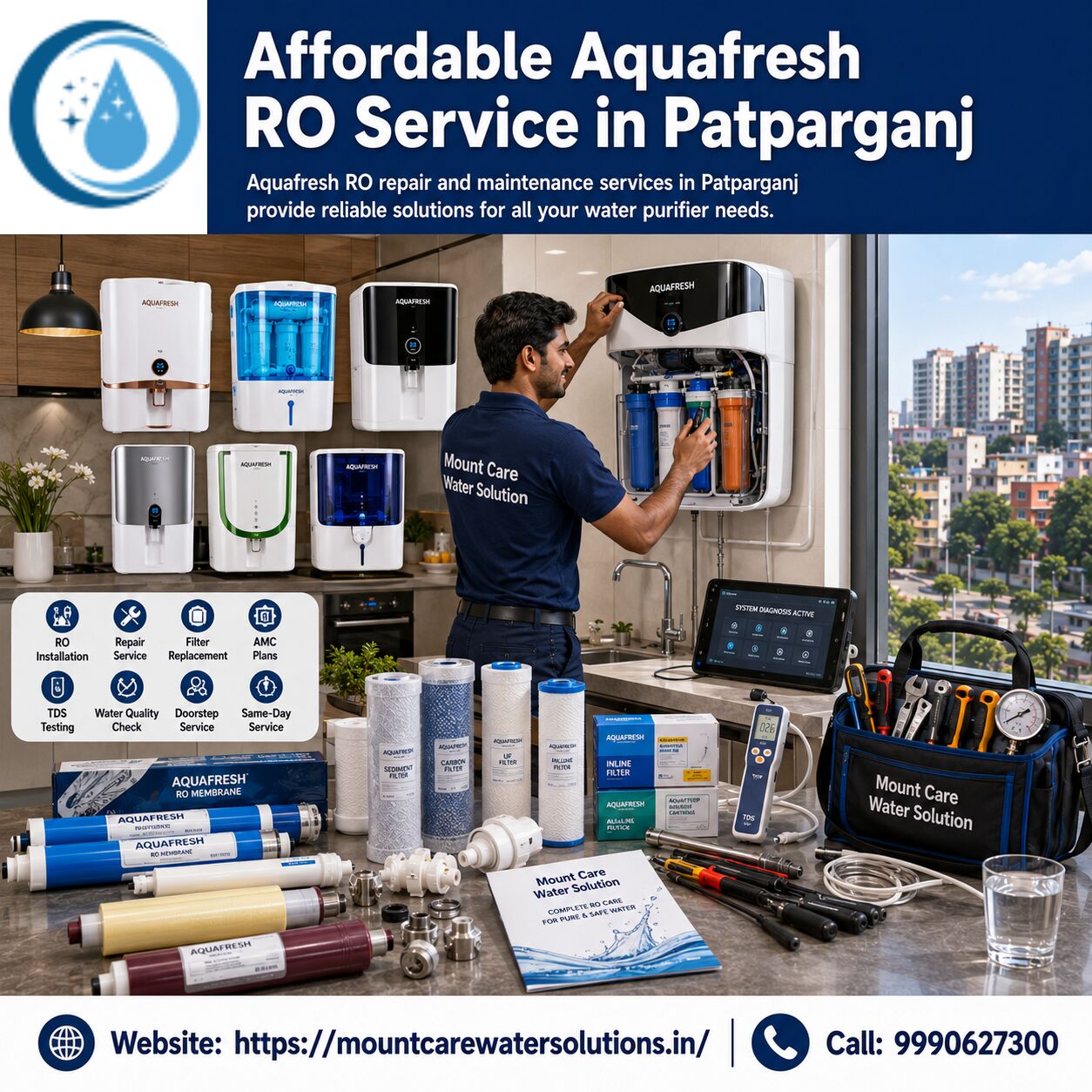 New Delhi, Appliance Repair, Affordable Aquafresh RO Service In Patparganj