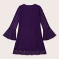 USD 30, Women’s Purple Lace Bell-Sleeve Western Dress – Cleveland, OH