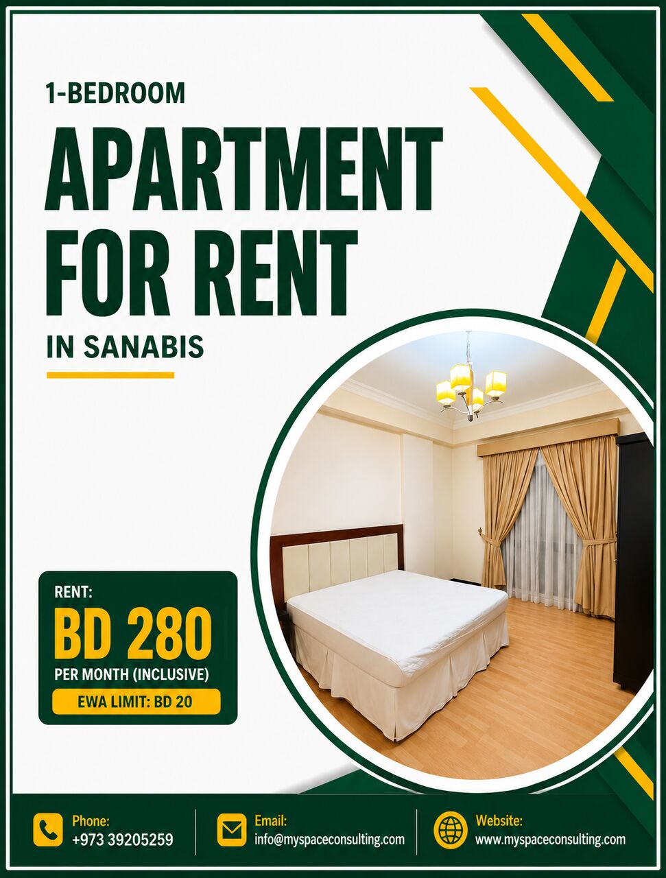 Sanabis, Apartments, Flats, Houses & Villas, BHD 280/month,  1 BR,  Apartment For Rent In Sanabis | Pool & Gym