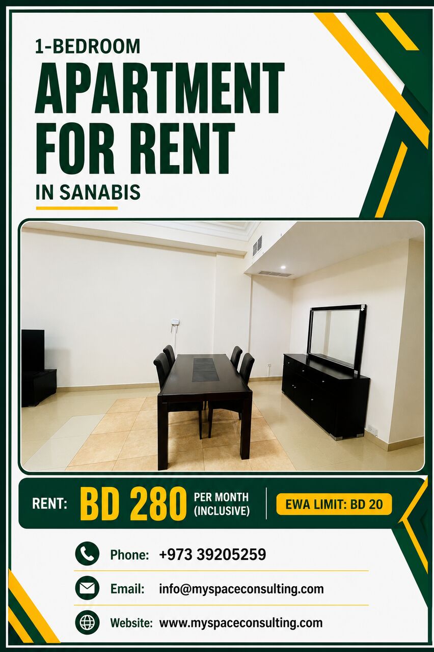 Sanabis, Apartments, Flats, Houses & Villas, BHD 280/month,  1 BR,  Apartment For Rent In Sanabis | Pool & Gym