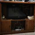 SAR 100,  TV Stand (wood) & Wooden Strong Table