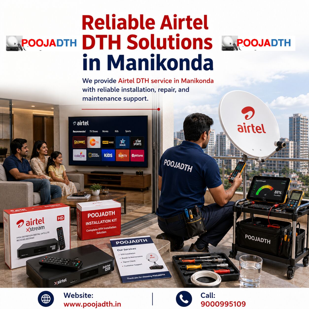 Mumbai, Television, Reliable Airtel DTH Solutions In Manikonda