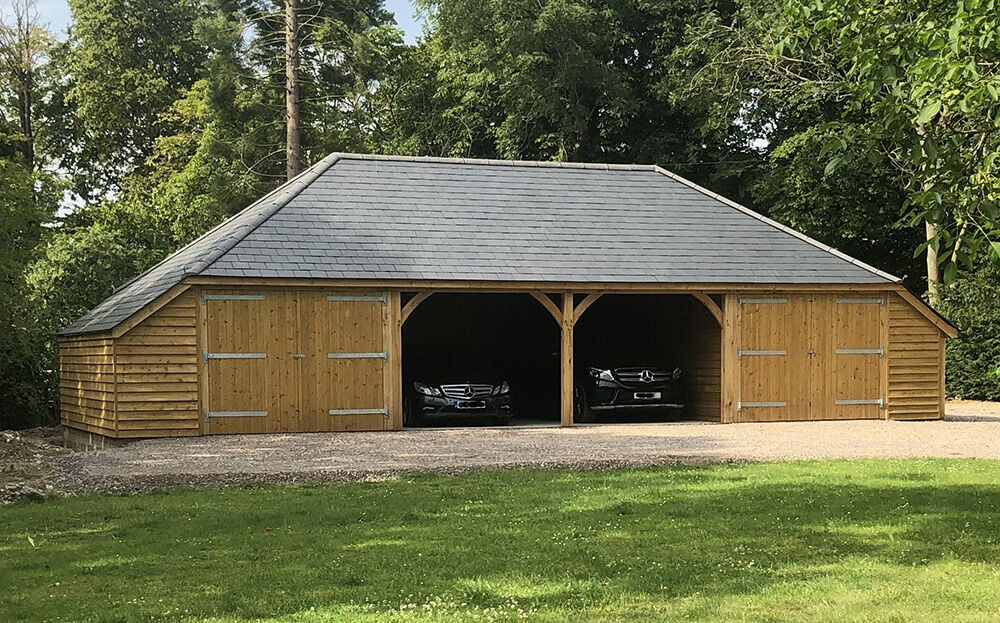 London, Construction, British Made Five Bay Wooden Garages For Classic Car Storage