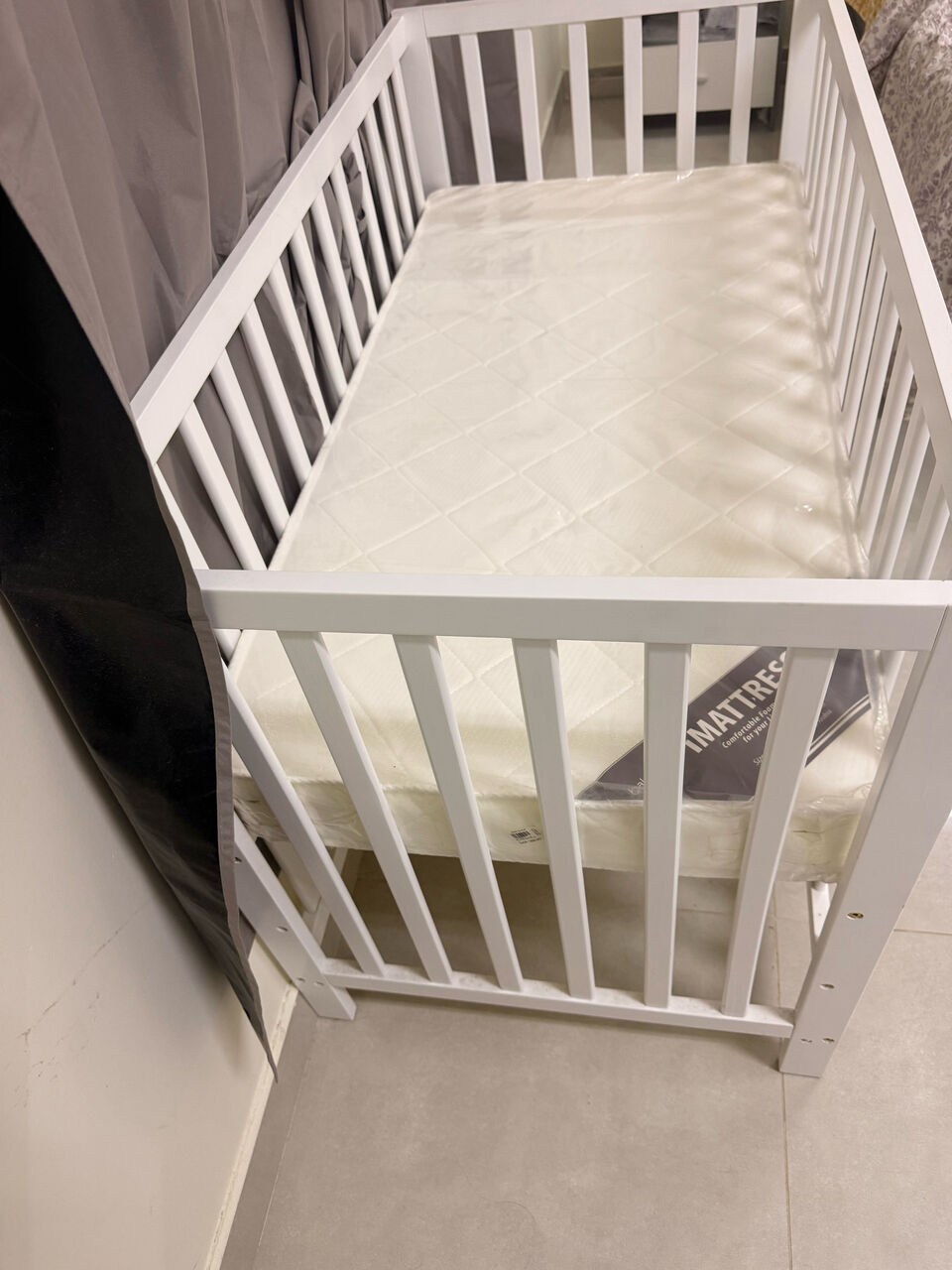 Jubail, Baby & Kid Stuff, SAR 550,  Baby Cot With Unused Mattress &ndash; Like New