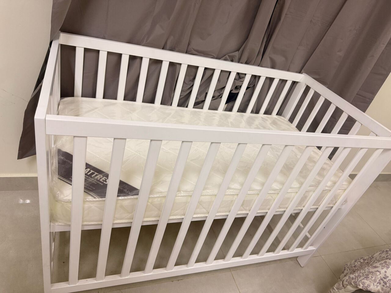 Jubail, Baby & Kid Stuff, SAR 550,  Baby Cot With Unused Mattress &ndash; Like New