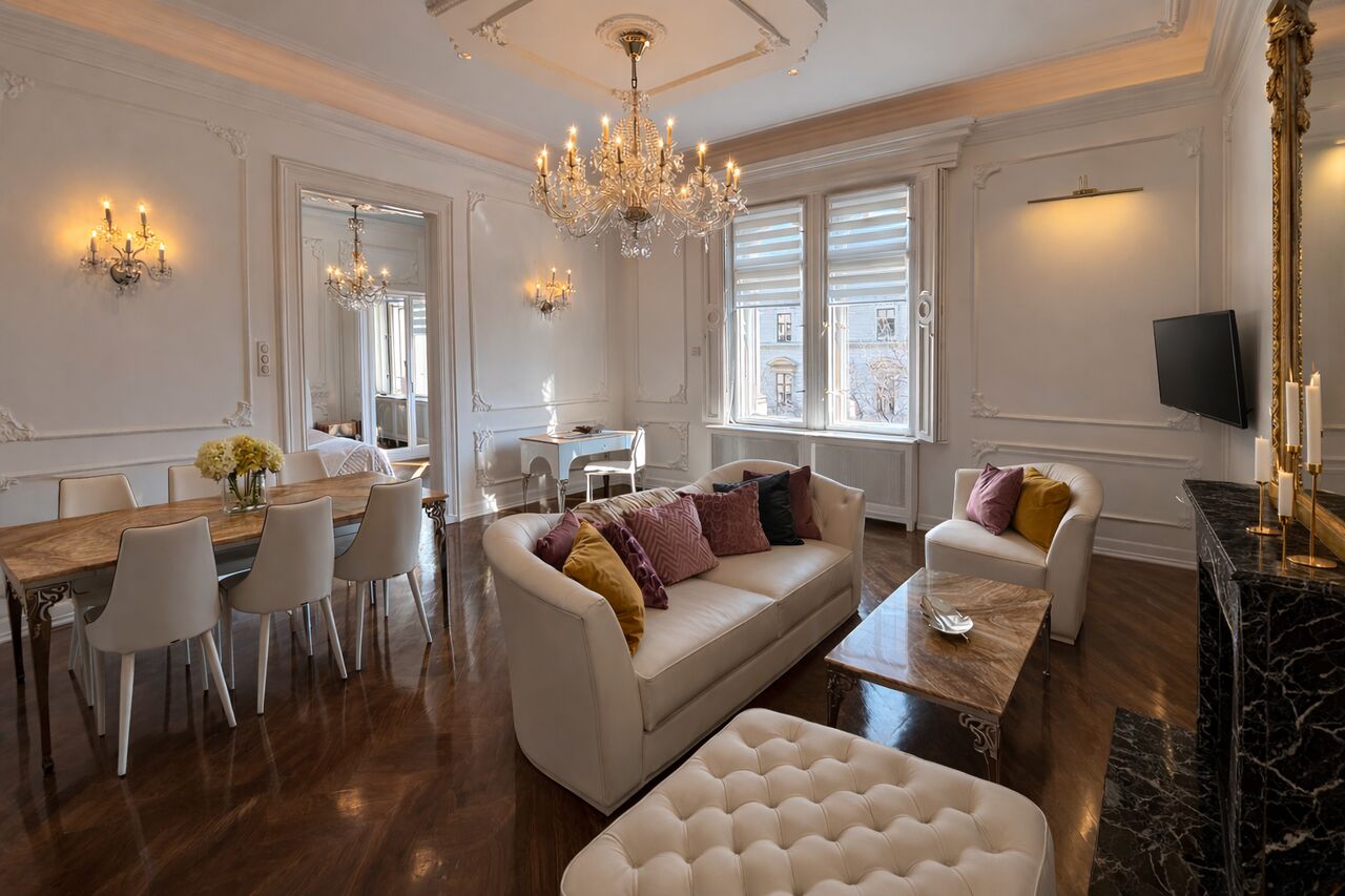 Budapest, Apartments, Flats, Houses & Villas, EUR 2500/month,  Furnished,  3 BR,  114 Sq. Meter,  Exclusive 114 M² Luxury Apartment For Rent On Andrássy Avenue In The Callas House