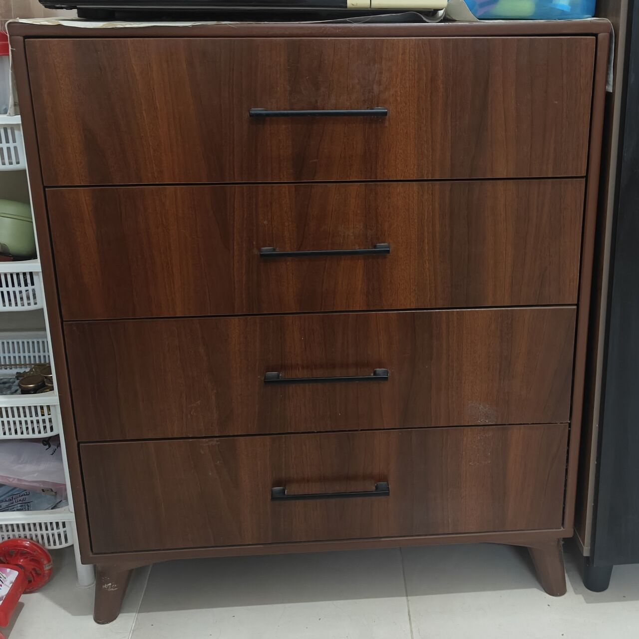 Al Ajwad, Appliances, SAR 499,  4-Drawer Wooden Storage Cabinet / Chest Of Drawers &ndash; Excellent Condition