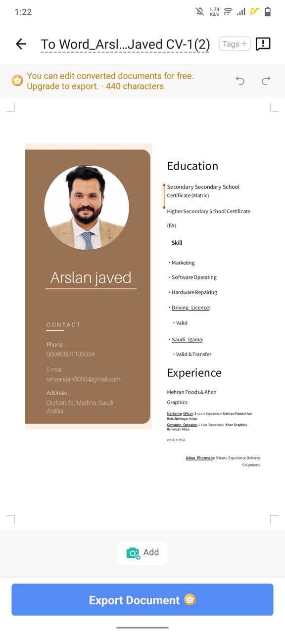 Madinah, Job Seekers, I Need Job All Working Experience