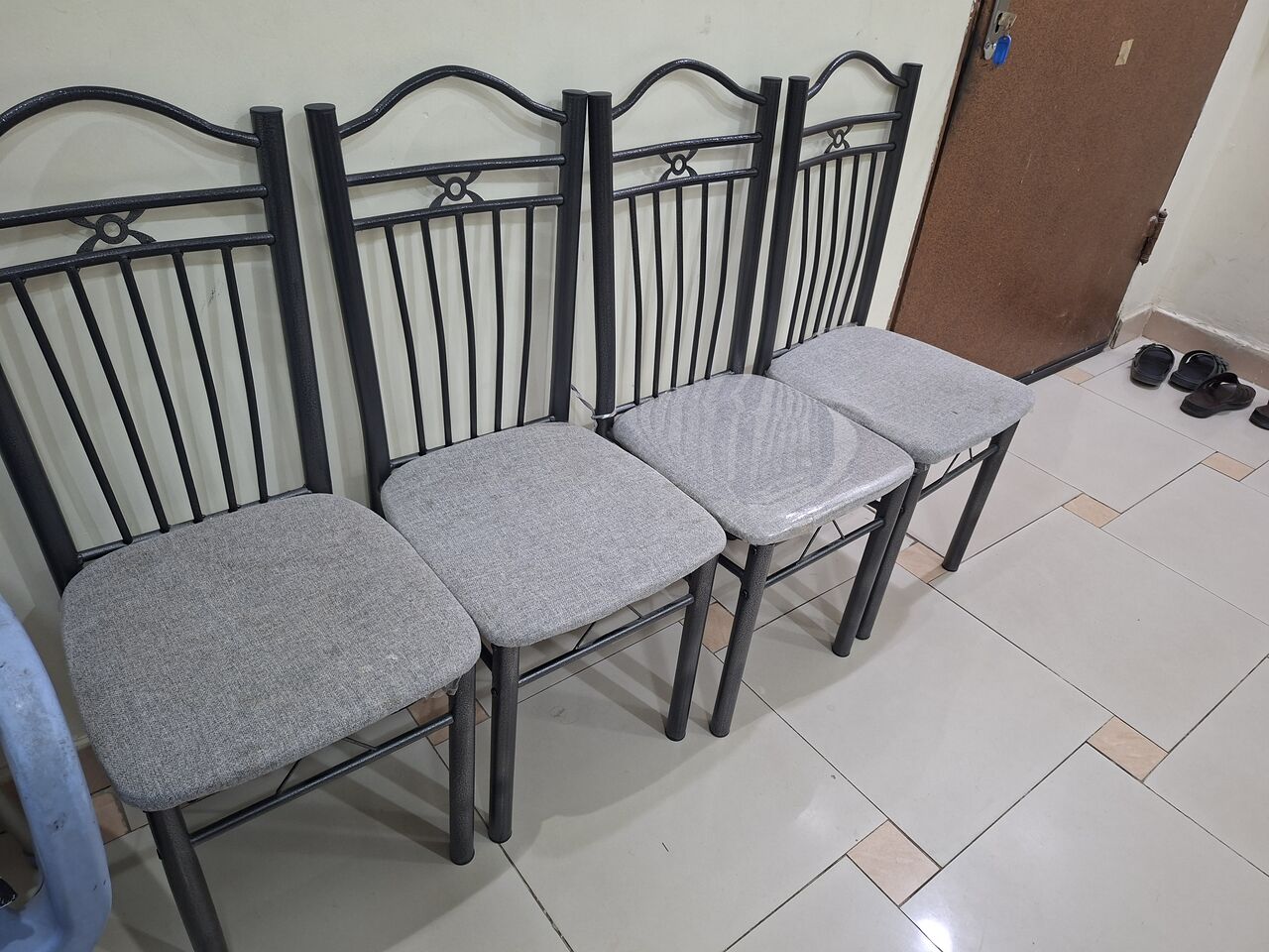 Riyadh, Furniture, SAR 100,  04 Chairs Iron Good Condition No Broken Or Damaged
