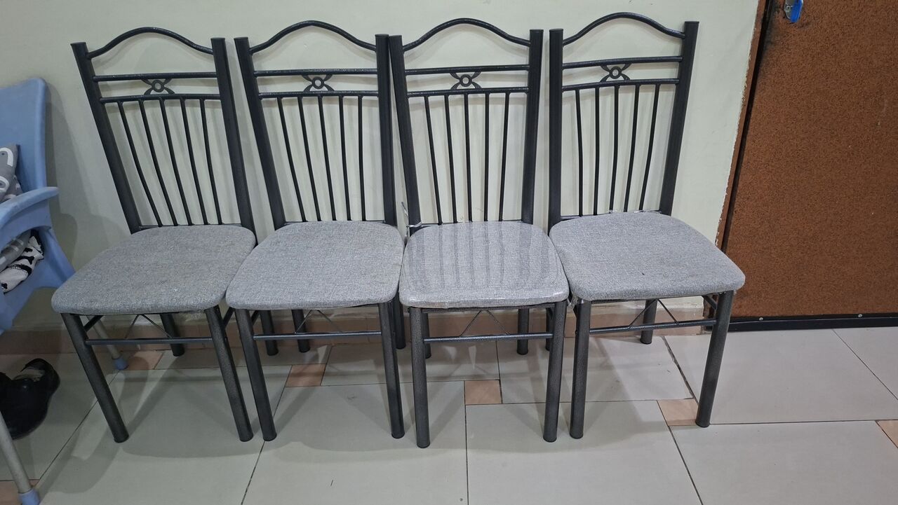 Riyadh, Furniture, SAR 100,  04 Chairs Iron Good Condition No Broken Or Damaged
