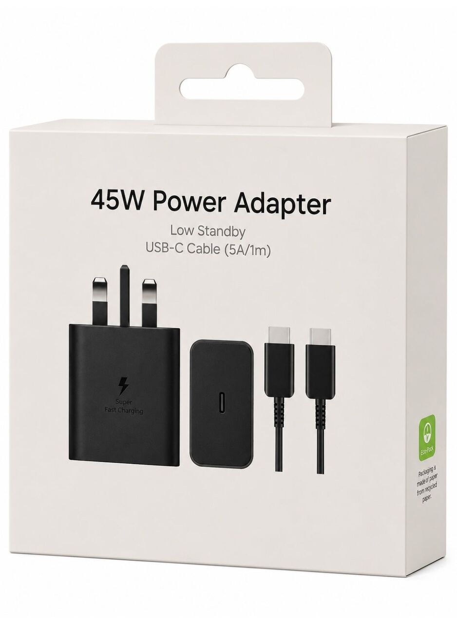 Manama, Mobile Phones, BHD 6,  Samsung 45W Power Adapter USB-C Super Fast Charging Charger With 1m Cable
