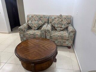Khobar, Furniture, SAR 350,  For Sale Sofa Two-seater Single & Two Tea Pies Small & Big Size