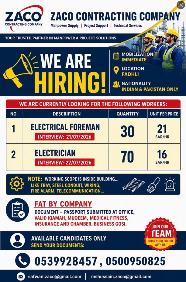 Riyadh, Jobs, URGENT HIRING –  🚨