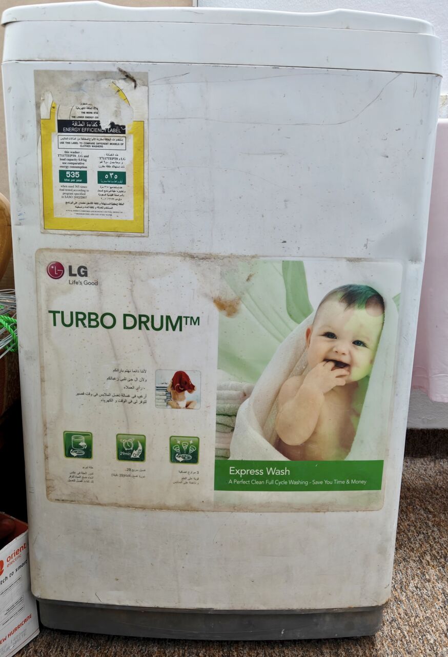 Al Wizarat, Appliances, SAR 300,  LG 6KG Fully Automatic Washing Machine &ndash; Turbo Drum &ndash; Excellent Working Condition