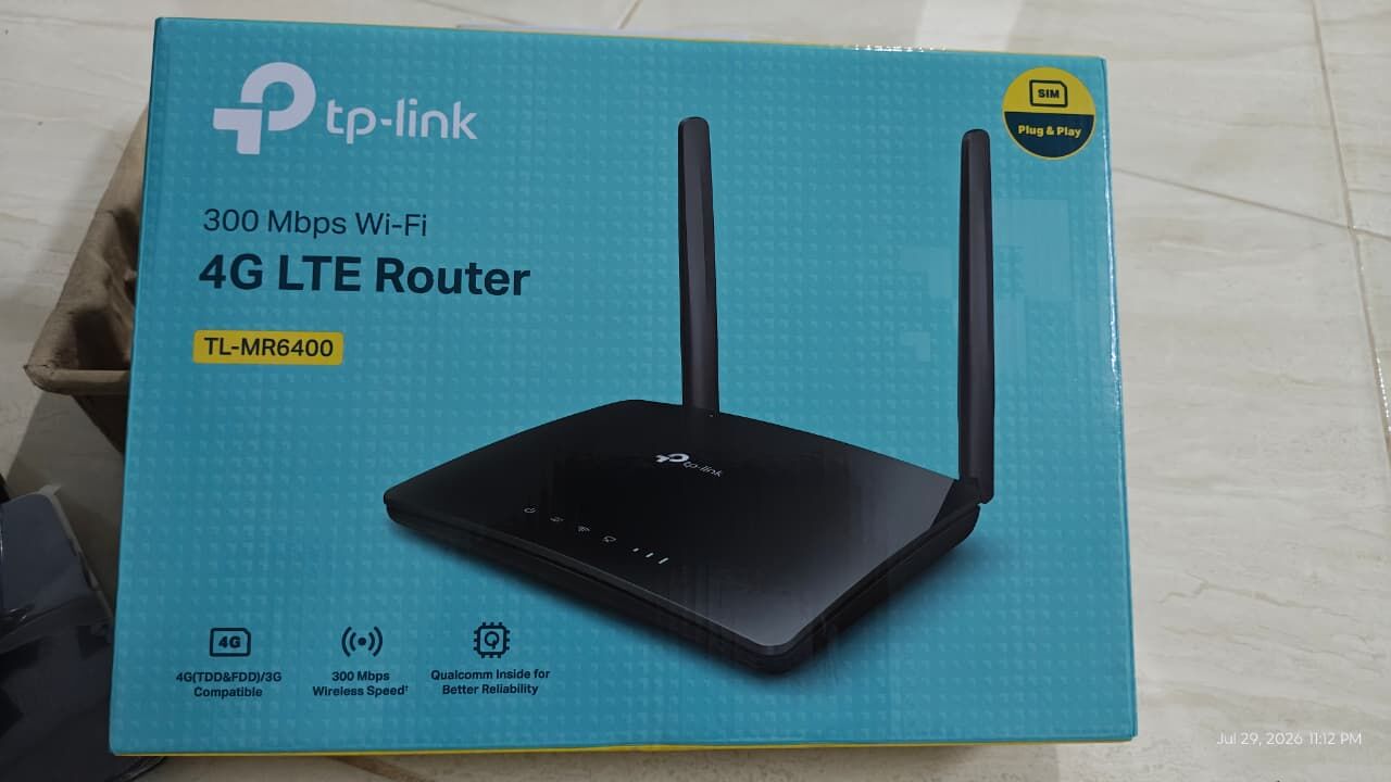 Yanbu, Electronics, SAR 170,  For Sale: TP-Link TL-MR6400 4G LTE Wi-Fi Router