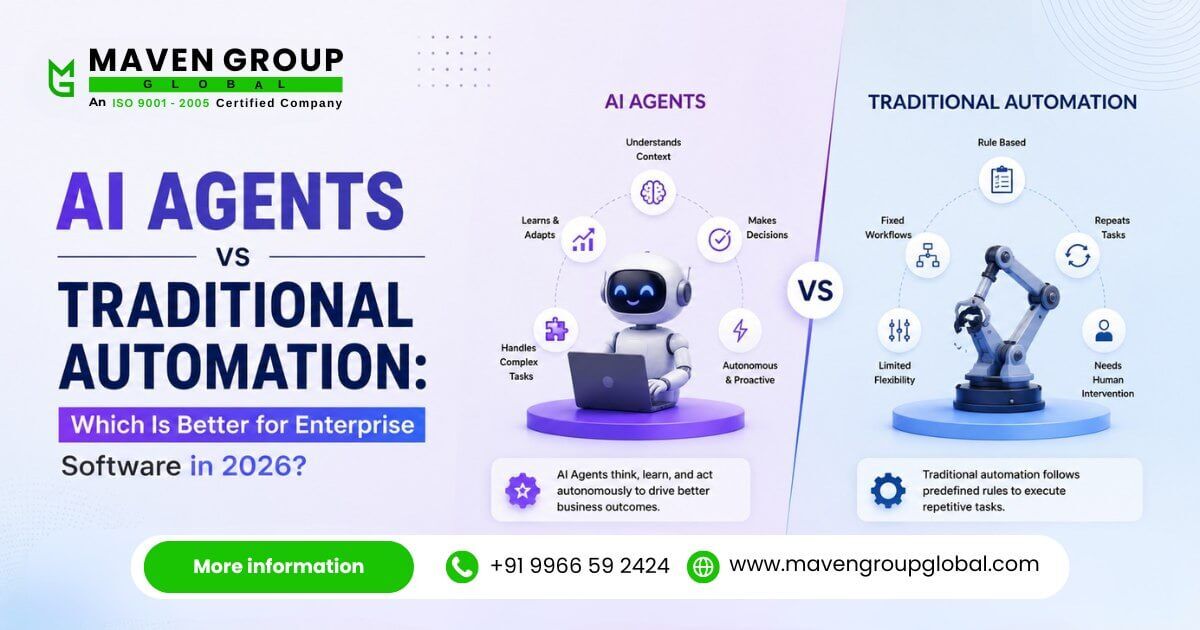 Mumbai, Software Development, AI Agents Vs Traditional Automation: Which Is Better For Enterprise Software In 2026?
