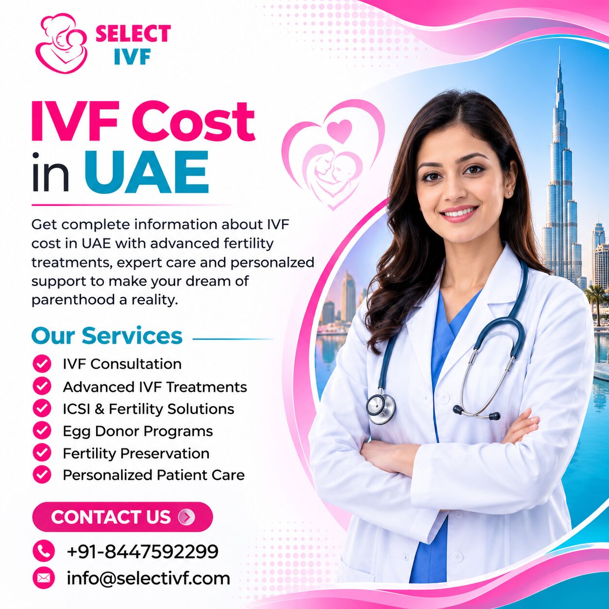 Dubai, Health, IVF Cost In UAE