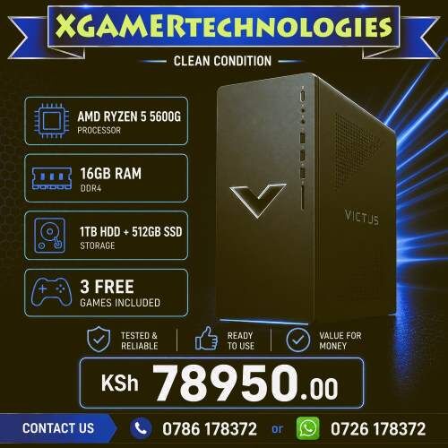 Nairobi, Computers, KES 78950,  Regenerated Ryzen 5 HP Victus 15L Computer Tower