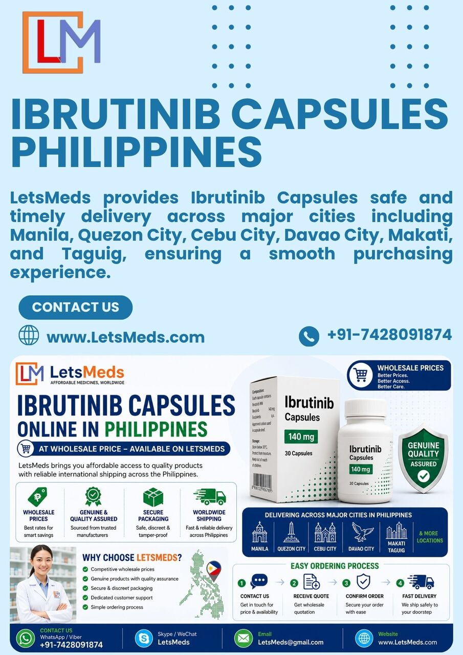 Manila, Health & Beauty Items, PHP 1,  Ibrutinib 140 Mg Capsules Online Cost Metro Manila Philippines